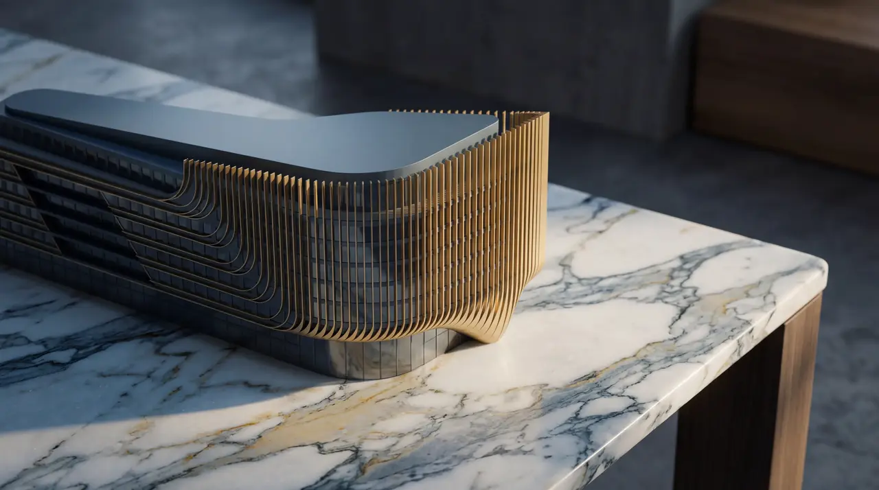 Architektonický model budovy Penta Bank na Masaryčke v Prahe.